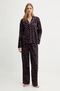 Dkny piżama bawełniana kolor czarny bawełniana YI90085