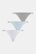 Juicy Couture stringi 3-pack kolor szary JCTTH225951
