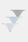 Juicy Couture stringi 3-pack kolor szary JCTTH225951