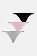 Juicy Couture stringi 3-pack kolor różowy JCTTH225951