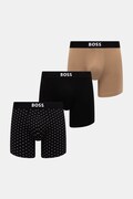 BOSS bokserice za muškarce od pamuka s elastanom BoxerBr3P BOSS ONE D 3-pack bež 50549856