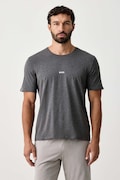 BOSS домашна тениска мъжка от памук с еластан Unique T-Shirt сива 50545930