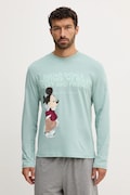 United Colors of Benetton camasa cu maneca lunga din bumbac culoarea verde, cu imprimeu, 3VR54M025
