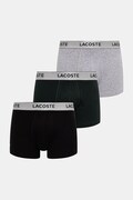 Lacoste bokserki dopasowane męskie z bawełną 3-pack czarne 5H6428