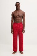Pamučni donji dio pidžame Calvin Klein Underwear za muškarce, boja: crvena, s uzorkom, LV00NM2923