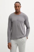 BOSS longsleeve lounge culoarea gri, cu imprimeu, 50550484