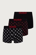 HUGO bokserki męskie z bawełną TRUNK TRIPLET GIFT 3-pack czarne 50549140