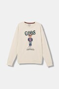 Guess bluza bawełniana dziecięca kolor beżowy z nadrukiem L5YQ21 KAD74