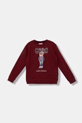 Guess bluza bawełniana dziecięca kolor bordowy z nadrukiem L5YQ21 KAD74