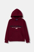 Polo Ralph Lauren bluza dziecięca kolor bordowy z kapturem z nadrukiem 323962111010