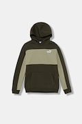 Detská mikina Puma ESS BLOCK Small Logo Hoodie FL B zelená farba, s kapucňou, vzorovaná, 690784