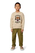 Kenzo Kids bluza bawełniana dziecięca kolor beżowy z aplikacją K61432