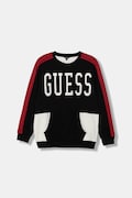 Guess hanorac de bumbac pentru copii culoarea negru, cu imprimeu, L5BQ01 KAX74