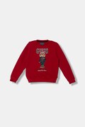 Guess bluza bawełniana dziecięca kolor czerwony z nadrukiem L5BQ07 KAD74