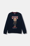 Guess bluza bawełniana dziecięca kolor granatowy z nadrukiem L5BQ07 KAD74