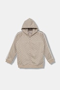 Guess bluza dziecięca kolor beżowy z kapturem wzorzysta L5BQ26 K2042