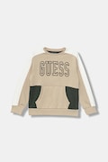 Дитяча бавовняна кофта Guess колір бежевий візерунок N5BQ01 KAX74