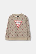 Guess bluza bawełniana dziecięca kolor beżowy wzorzysta N5BQ05 KAD74