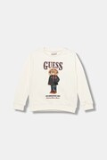 Guess hanorac de bumbac pentru copii culoarea bej, cu imprimeu, N5BQ07 KAD74