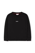 HUGO bluză copii culoarea negru, uni, G00447