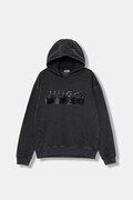 Detská mikina HUGO čierna farba, s kapucňou, s potlačou, G00448