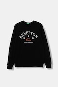 Детски памучен суичър United Colors of Benetton в черно с принт 3J68C10PZ