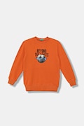 Dětská bavlněná mikina United Colors of Benetton oranžová barva, hladká, 3J68C10QK
