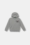 United Colors of Benetton felpa in cotone bambino/a colore grigio con cappuccio 3J68C505C