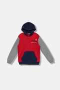 Дитяча бавовняна кофта United Colors of Benetton колір червоний з капюшоном візерунок 3J68C505C