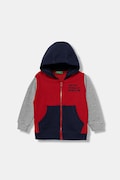 Dětská bavlněná mikina United Colors of Benetton červená barva, s kapucí, hladká, 3J68G503V
