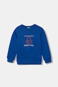 United Colors of Benetton bluza bawełniana dziecięca kolor niebieski z nadrukiem 3J70G10JY