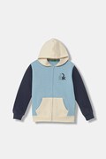 Παιδική μπλούζα United Colors of Benetton χρώμα: μπλε, με κουκούλα, 3EB5C505L