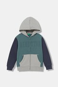 United Colors of Benetton bluza dziecięca kolor multicolor z kapturem z nadrukiem 3EB5C505L