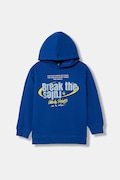 Παιδική μπλούζα United Colors of Benetton χρώμα: μπλε, με κουκούλα, 3J73C205C