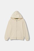 United Colors of Benetton bluza dziecięca kolor beżowy z kapturem gładka 3J73C505N