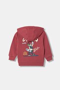 Παιδική μπλούζα United Colors of Benetton χρώμα: κόκκινο, με κουκούλα, 3J73G5046