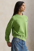 Polo Ralph Lauren bluza bawełniana damska kolor zielony gładka 211971690