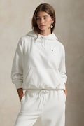 Polo Ralph Lauren bluza damska kolor biały z kapturem melanżowa 211971691