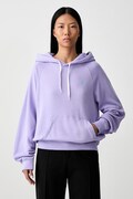 Polo Ralph Lauren hanorac cu glugă pentru femei cu bumbac violet 211971691