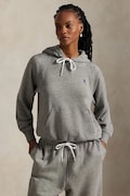 Polo Ralph Lauren bluza damska kolor szary z kapturem gładka 211971691