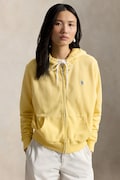Polo Ralph Lauren кофта на блискавці з капюшоном жіноча бавовняна жовта 211971693