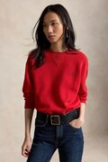 Polo Ralph Lauren mikina dámská s bavlnou červená 211971697