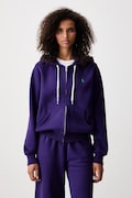 Polo Ralph Lauren jopica s kapuco ženska z bombažem vijolična 211971699