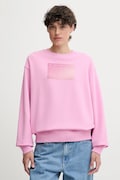 Tommy Jeans bluza bawełniana damska kolor różowy wzorzysta DW0DW21396