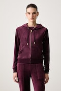Juicy Couture dukserica na zakopčavanje sa kapuljačom za žene ROBERTSON GOLD bordo JCAP176G