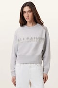 AllSaints hanorac din bumbac SEPARO culoarea gri, cu imprimeu, W215JC