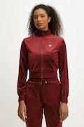 Dukserica od velura Guess COUTURE boja: bordo, bez uzorka, V3BQ22 K0232