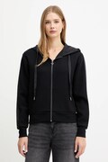 Guess felpa donna colore nero con cappuccio con applicazione W5YQ05 KBYE2