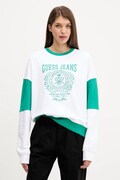 Bombažen pulover Guess Jeans ženski, bela barva, W5YQ20 K68I4