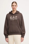 EA7 Emporio Armani bluza damska kolor brązowy z kapturem z aplikacją AF10377-7W000422
